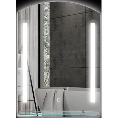 Kleankin Badezimmer Spiegel mit LED-Beleuchtung - Aluminiumrahmen Kleankin Badezimmer Spiegel mit LED-Beleuchtung - Aluminiumrahmen