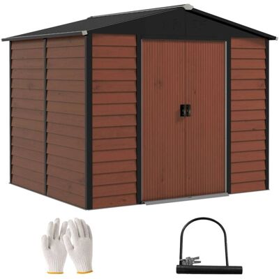 Capanno da giardino Outsunny 240x206x198cm - Acciaio zincato resistente Capanno da giardino Outsunny 240x206x198cm - Acciaio zincato resistente