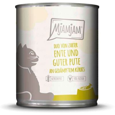 MjAMjAM 6 x 800 g Duo mokra karma dla kotów - Kaczka i Indyk na parze MjAMjAM 6 x 800 g Duo mokra karma dla kotów - Kaczka i Indyk na parze