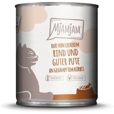 MjAMjAM Duo 6 x 800 g - Wołowina & Indyk na Parze MjAMjAM Duo 6 x 800 g - Wołowina & Indyk na Parze