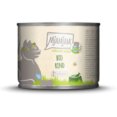 MjAMjAM Organic Cat Food - Natural Beef - 6x200g MjAMjAM Organic Cat Food - Natural Beef - 6x200g