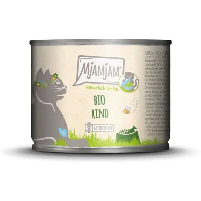 MjAMjAM Organic Cat Food - Natural Beef - 6x200g MjAMjAM Organic Cat Food - Natural Beef - 6x200g