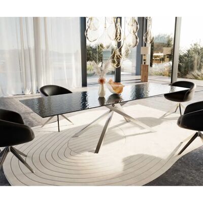 DELIFE Edge 300x100 Rechteckiger Rauchschwarz Esstisch - Tisch DELIFE Edge 300x100 Rechteckiger Rauchschwarz Esstisch - Tisch