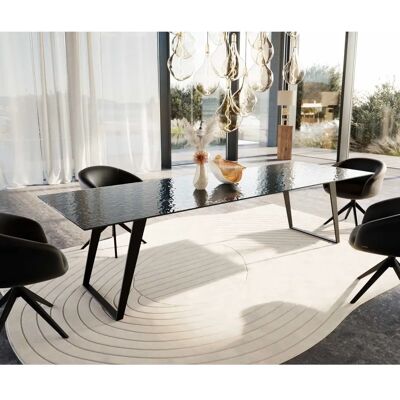 DELIFE Edge 300x100 Rauchschwarz Esstisch - Esstisch DELIFE Edge 300x100 Rauchschwarz Esstisch - Esstisch
