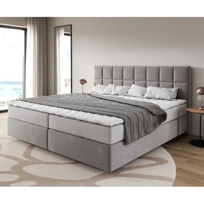 DELIFE - Dream-Fine Mikrofaser Grau 200x200 - Boxspringbett DELIFE - Dream-Fine Mikrofaser Grau 200x200 - Boxspringbett