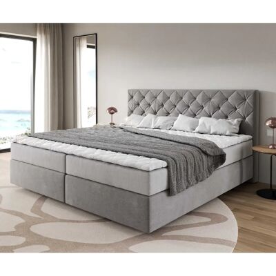 DELIFE - Dream-Great - Grau - 200x200 cm - Boxspringbett DELIFE - Dream-Great - Grau - 200x200 cm - Boxspringbett