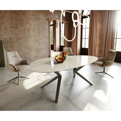 DELIFE - Edge - Oval - 220x120 cm - Esstisch DELIFE - Edge - Oval - 220x120 cm - Esstisch