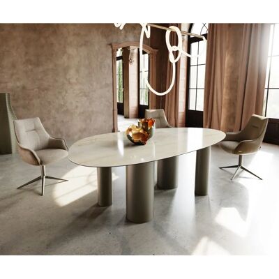DELIFE - Edge - Oval 220x120 cm - Esstisch DELIFE - Edge - Oval 220x120 cm - Esstisch