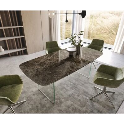 DELIFE - Edge - Laminam Emperador - Esstisch DELIFE - Edge - Laminam Emperador - Esstisch