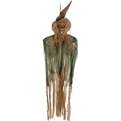 Horror-Shop - Wicked Vogelscheuche - Beige/Grün/Rot Horror-Shop - Wicked Vogelscheuche - Beige/Grün/Rot