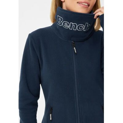 BENCH Fleecejacke FUNNEL - Fleecejacke, navy, Damen, hoher Kragen, enger Schnitt BENCH Fleecejacke FUNNEL - Fleecejacke, navy, Damen, hoher Kragen, enger Schnitt