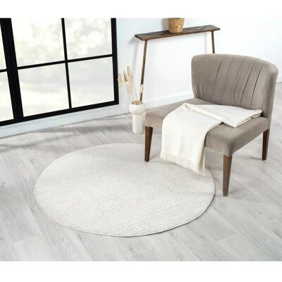 MYFLAIR MÖBEL & ACCESSOIRES Ava Teppich - Rund, 120cm, Weiß MYFLAIR MÖBEL & ACCESSOIRES Ava Teppich - Rund, 120cm, Weiß