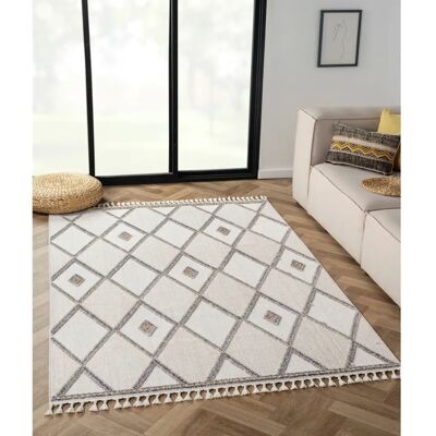 MYFLAIR MÖBEL & ACCESSOIRES Luana 2 Teppich - Beige, Hellgrau, Weiß - Teppich MYFLAIR MÖBEL & ACCESSOIRES Luana 2 Teppich - Beige, Hellgrau, Weiß - Teppich