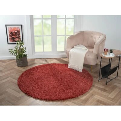 MYFLAIR MÖBEL & ACCESSOIRES "My Shaggy" - Rund Teppich 150cm Rot MYFLAIR MÖBEL & ACCESSOIRES "My Shaggy" - Rund Teppich 150cm Rot