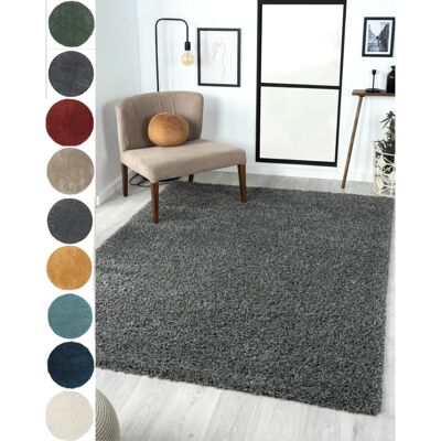 MYFLAIR MÖBEL & ACCESSOIRES - Grauer Shaggy-Teppich 100x150cm - Teppich MYFLAIR MÖBEL & ACCESSOIRES - Grauer Shaggy-Teppich 100x150cm - Teppich