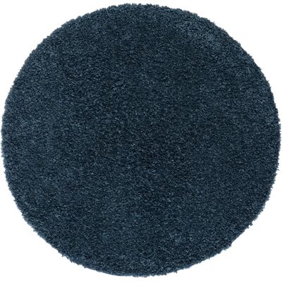 MYFLAIR MÖBEL & ACCESSOIRES My Shaggy - Runder Dunkelblauer Teppich MYFLAIR MÖBEL & ACCESSOIRES My Shaggy - Runder Dunkelblauer Teppich