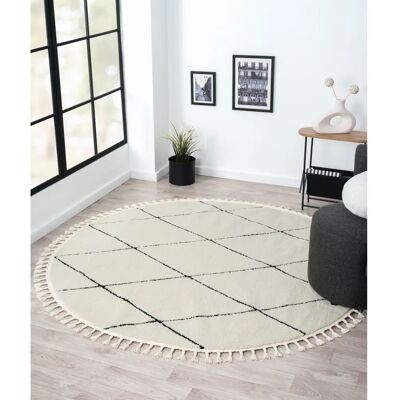 MYFLAIR Moroccan Diamond runder Teppich - Teppich MYFLAIR Moroccan Diamond runder Teppich - Teppich