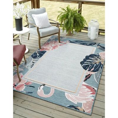My Flair Cloud Outdoor Teppich - Flamingo Muster, Blau, 240x320cm My Flair Cloud Outdoor Teppich - Flamingo Muster, Blau, 240x320cm