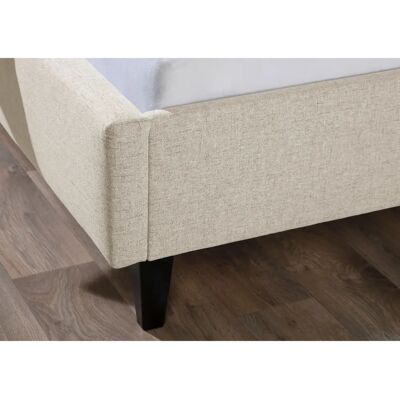 MAINTAL Gustine Polsterbett - 200x200 cm - Creme-Beige - Polsterbett MAINTAL Gustine Polsterbett - 200x200 cm - Creme-Beige - Polsterbett