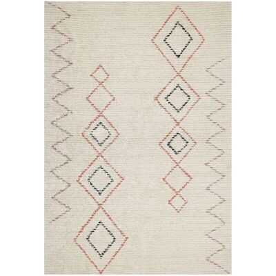 Beliani Baumwoll-Teppich mit geometrischem Muster - Teppich Beliani Baumwoll-Teppich mit geometrischem Muster - Teppich