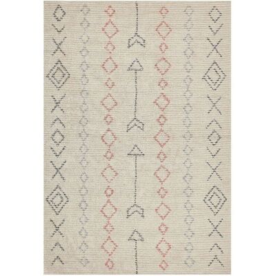 Beliani Alfombra de Algodón Beige 140 x 200 cm - Alfombra Beliani Alfombra de Algodón Beige 140 x 200 cm - Alfombra