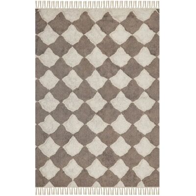 Alfombra de algodón Beliani - Rectangular 160x230cm - Patrón geométrico Alfombra de algodón Beliani - Rectangular 160x230cm - Patrón geométrico