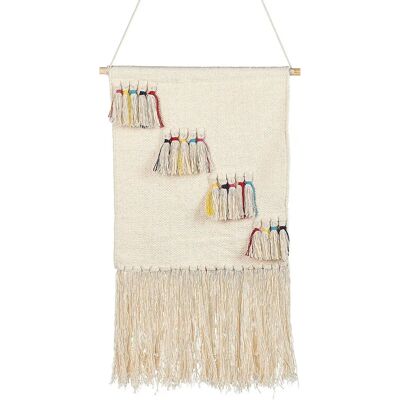 Beliani Seinäsomistus - Puuvilla Boho - 108x46cm Beliani Seinäsomistus - Puuvilla Boho - 108x46cm