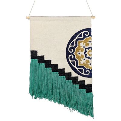 Beliani Seinäkäsitys - Käsin kudottu Bomull Geometrinen Boho Beliani Seinäkäsitys - Käsin kudottu Bomull Geometrinen Boho