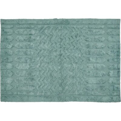 Alfombra de algodón menta Beliani - 160x230cm - Patrón geométrico Alfombra de algodón menta Beliani - 160x230cm - Patrón geométrico