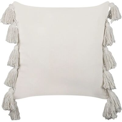 Coussin en coton Beliani avec franges - Carré 45x45cm Accessoire déco - Publicité Coussin en coton Beliani avec franges - Carré 45x45cm Accessoire déco - Publicité