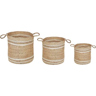 Beliani Set 3 Säilytyslaatikkoa luonnollinen jute - Säilytyslaatikot Beliani Set 3 Säilytyslaatikkoa luonnollinen jute - Säilytyslaatikot