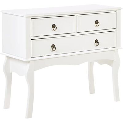 Beliani Table Console Blanche MDF 91x35x75cm - Table Console - Publicité Beliani Table Console Blanche MDF 91x35x75cm - Table Console - Publicité