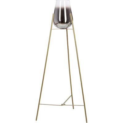 Lámpara de pie Beliani Oro Acero Vidrio Tostado Estilo Glam Modern - Lámpara de pie Lámpara de pie Beliani Oro Acero Vidrio Tostado Estilo Glam Modern - Lámpara de pie