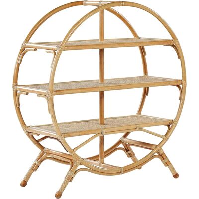 Estantería de Ratán Natural de 3 Niveles - Estantería Estantería de Ratán Natural de 3 Niveles - Estantería
