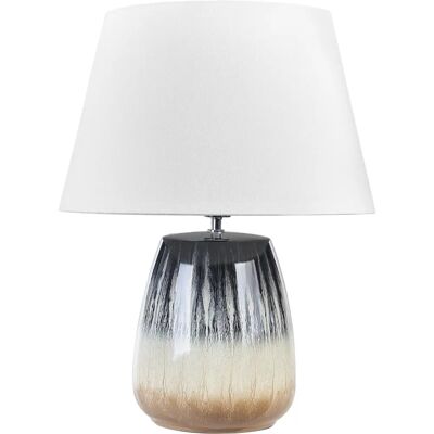 Lampe de Table en Céramique Gris-Beige - Lampe Lampe de Table en Céramique Gris-Beige - Lampe