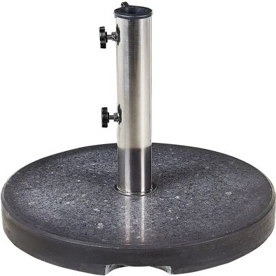 Base pour parasol Beliani - Granit noir - 45x45 cm - Support extérieur rond - Publicité Base pour parasol Beliani - Granit noir - 45x45 cm - Support extérieur rond - Publicité
