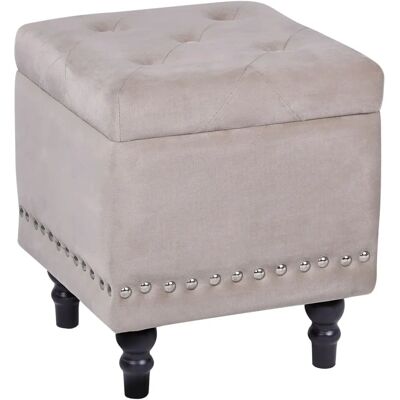 Pouf Beliani Velours Saumon Revêtement Boutons Capitonnés Bordure à Clous Dimensions :37x40x37 - Pouf - Publicité Pouf Beliani Velours Saumon Revêtement Boutons Capitonnés Bordure à Clous Dimensions :37x40x37 - Pouf - Publicité