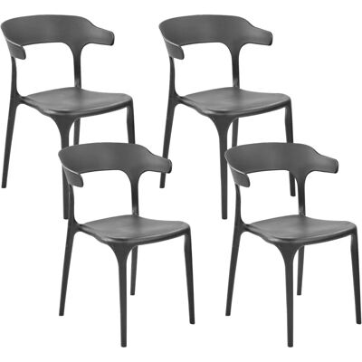 Beliani Ensemble de 4 Chaises de Jardin - Résistant aux Intempéries, Léger, Moderne - Publicité Beliani Ensemble de 4 Chaises de Jardin - Résistant aux Intempéries, Léger, Moderne - Publicité
