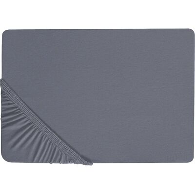 Beliani Puuvillainen Gummerrettu Fitted Sheet Tummanharmaa JANBU - Gummerrettu Sheet Beliani Puuvillainen Gummerrettu Fitted Sheet Tummanharmaa JANBU - Gummerrettu Sheet