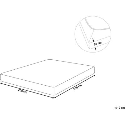 Beliani Spannbetttuch Beige Baumwolle 200 x 200 cm Elastischer Rand - Spannbetttuch Beliani Spannbetttuch Beige Baumwolle 200 x 200 cm Elastischer Rand - Spannbetttuch