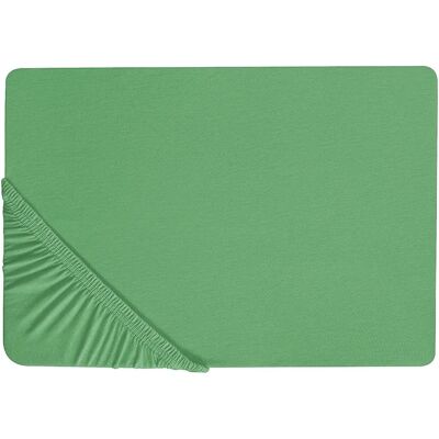 Beliani Bettbezug Baumwolle Grün 180 x 200 cm Elastischer Rand Klassischer Stil für Schlafzimmer Beliani Bettbezug Baumwolle Grün 180 x 200 cm Elastischer Rand Klassischer Stil für Schlafzimmer