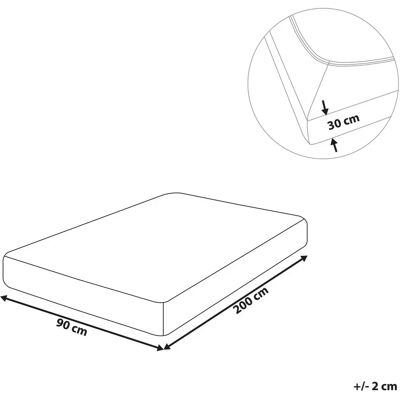 Beliani Puuvillainen Fitted Sheet Hiekan Beiget JANBU - Fitted Sheet Beliani Puuvillainen Fitted Sheet Hiekan Beiget JANBU - Fitted Sheet