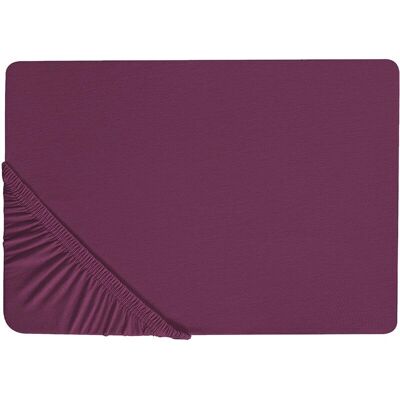 Beliani Petauslakana puuvillaa Bordeaux - 140x200cm - Klassinen tyyli Beliani Petauslakana puuvillaa Bordeaux - 140x200cm - Klassinen tyyli