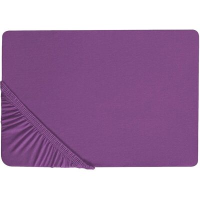Beliani Baumwoll Laken Violett - 160x200cm - Klassischer Stil Beliani Baumwoll Laken Violett - 160x200cm - Klassischer Stil