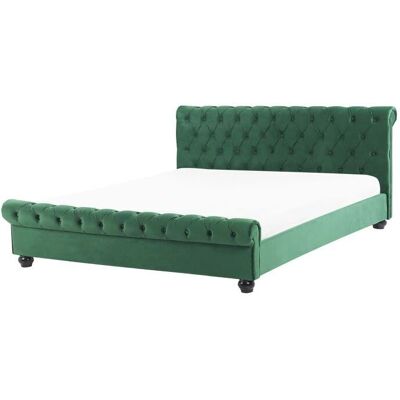 Beliani Vesipatja Vihreä Sametti King Size - Vesipatja Beliani Vesipatja Vihreä Sametti King Size - Vesipatja