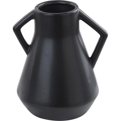 Beliani Fermi Käsintehty keramiikkaruukku - Ruukku, Musta, 20cm, Minimalistinen tyyli Beliani Fermi Käsintehty keramiikkaruukku - Ruukku, Musta, 20cm, Minimalistinen tyyli