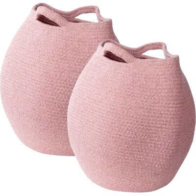 Beliani Set of 2 Storage Baskets Pink - Säilytyskorit Beliani Set of 2 Storage Baskets Pink - Säilytyskorit