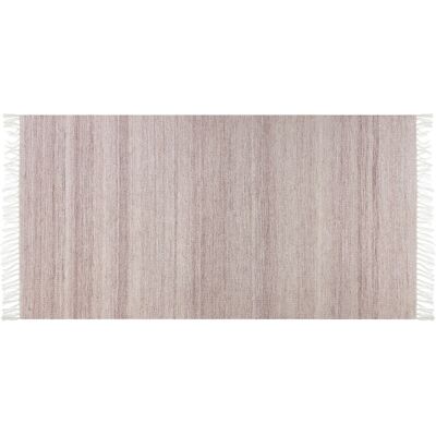 Alfombra de PET reciclado rojo claro Beliani - 80 x 150 cm Interior Exterior Alfombra de PET reciclado rojo claro Beliani - 80 x 150 cm Interior Exterior