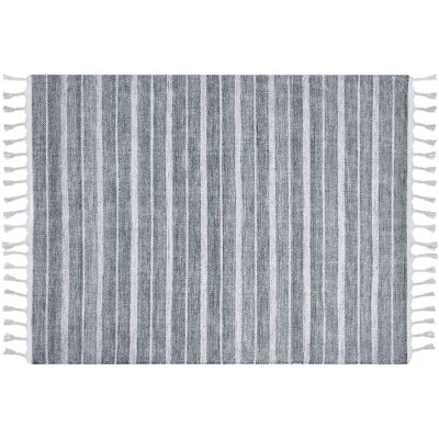 Alfombra Gris Claro con Rayas 140x200cm - Alfombra Alfombra Gris Claro con Rayas 140x200cm - Alfombra