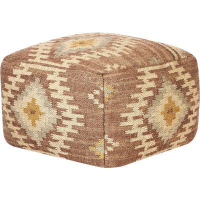 Beliani Pouffe Multicolor Cuadrado Geométrico - Asiento Beliani Pouffe Multicolor Cuadrado Geométrico - Asiento